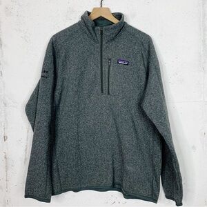 Patagonia Ribbed Quarter Zip Pullover Fuzzy Sweater Size Large